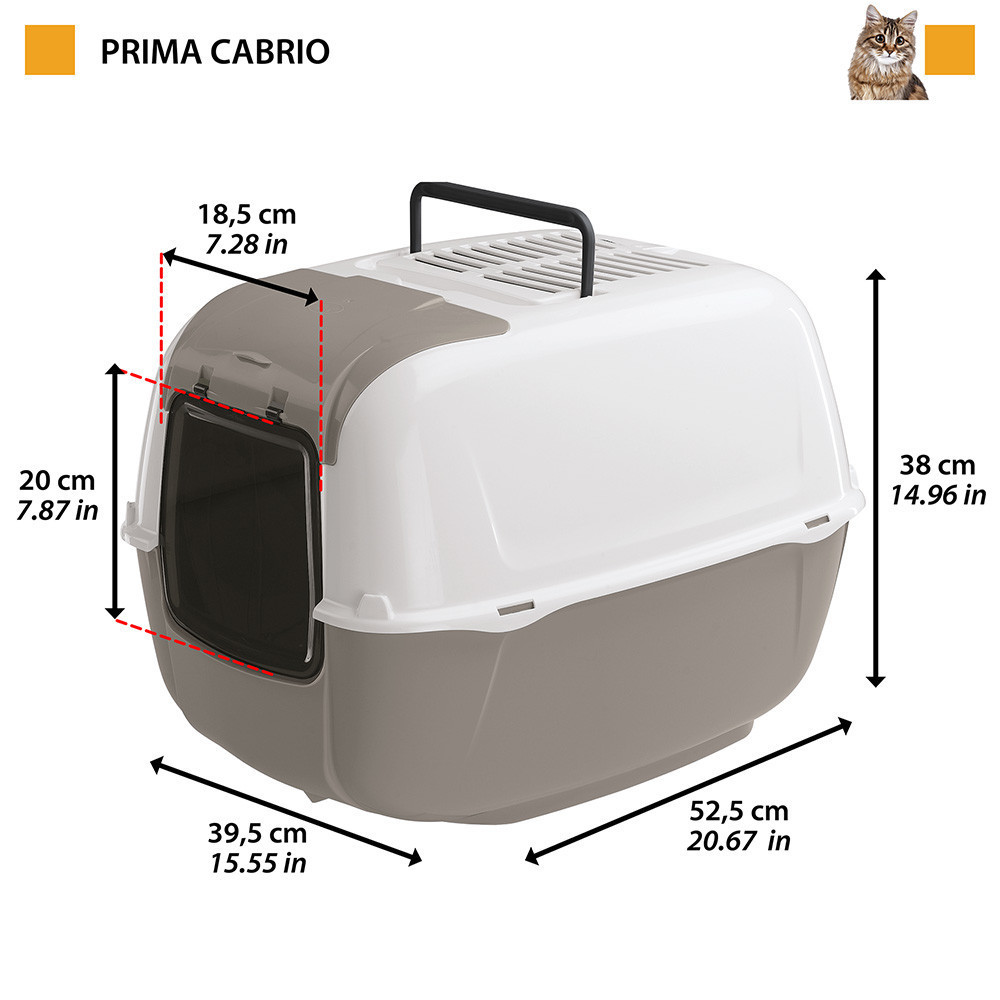 Закритий туалет для котів Ferplast Prima Cabrio (Ферпласт Прима Кабріо) Запоріжжя - фото 2