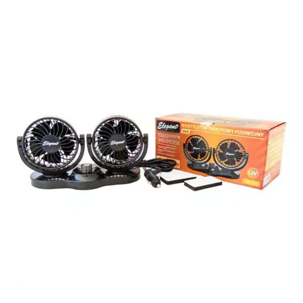 Автомобильный вентилятор Elegant 12V двойной 2 х 4