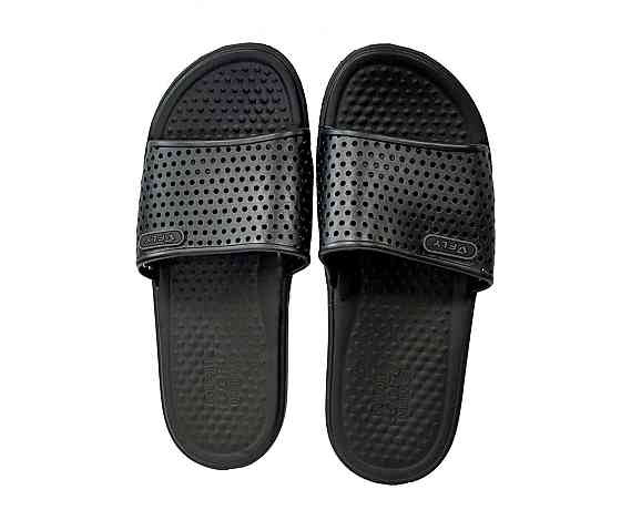 Шлепанцы мужские Fly Форсаж влагостойкие облегченные черные с перфорацией Киев
