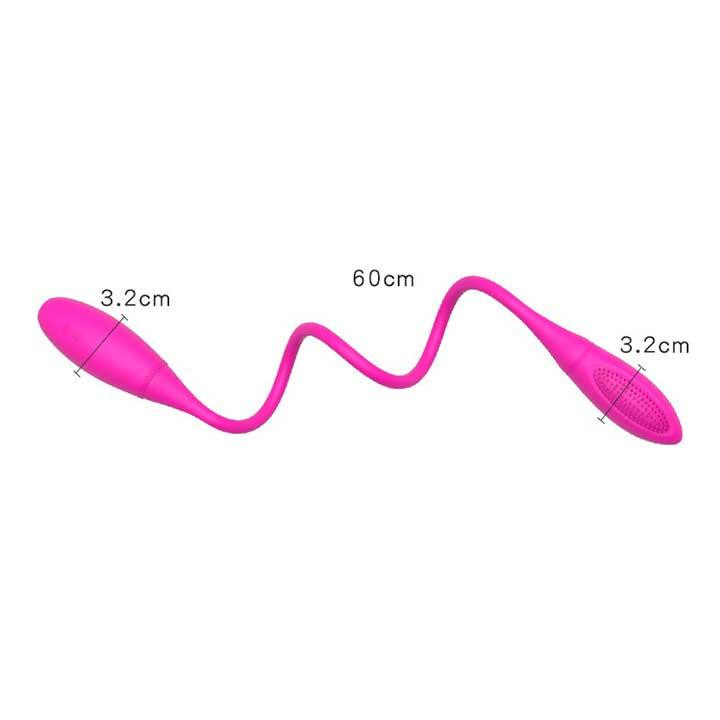 Гибкий двойной вибратор Baile Pretty Love Snaky Vibe USB – Вибраторы Винница - изображение 4