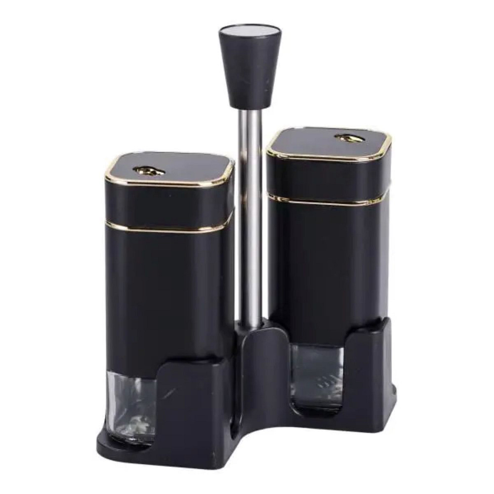 Yiwu Набір для спецій на підставці 2 баночки для солі та перцю по 120 мл HP-1305 Киев - изображение 2