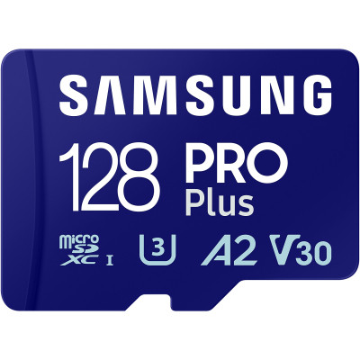 Карта памяти Samsung 128 GB microSDXC Pro Plus UHS-I U3 V30 A2 Class 10 + SD-adapter (MB-MD128SA/EU) Винница - изображение 2
