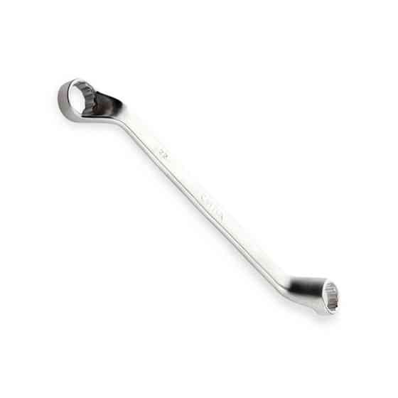 Ключ накидной изогнутый 19х22 мм CrV satine Мукачево