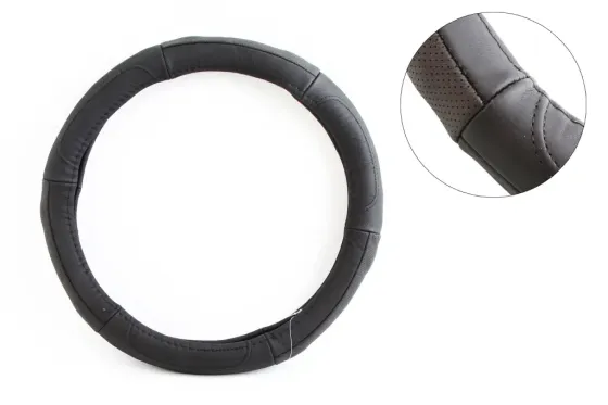 Оплітка на кермо шкіра S inDrive IDL-27007-S чорний (чехол на блискавки) Вінниця