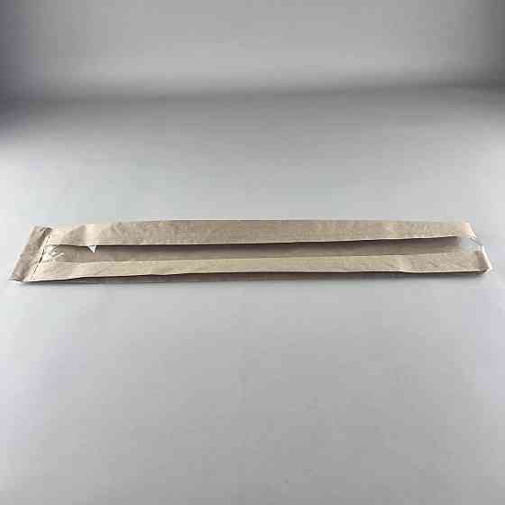 Бумажные пакеты крафт с прозрачным окошком  9/4*57 бурый (100 шт) Харьков