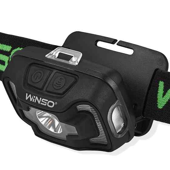 Фонарь налобный Winso 200Lm, 5W CREE XTE+COB, 3xAAA, с сенсором белый/красный Львов