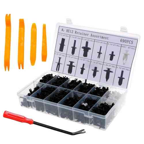 Набір кріплень 690шт для авто, пістонів, кліпс, комплект знімачів у кейсі Київ