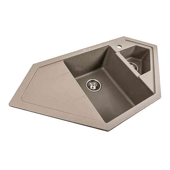 Гранітна мийка для кухні Platinum 9950 PANDORA матовий титан Коломыя