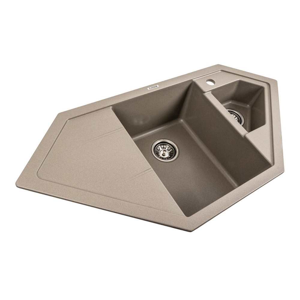 Гранітна мийка для кухні Platinum 9950 PANDORA матовий титан Коломыя - изображение 5