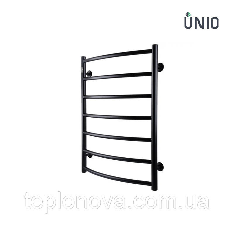 Полотенцесушитель Черный Нержавейка UNIO 700x530-7 Лесенка Дуга Елит Черная Черновцы - изображение 1