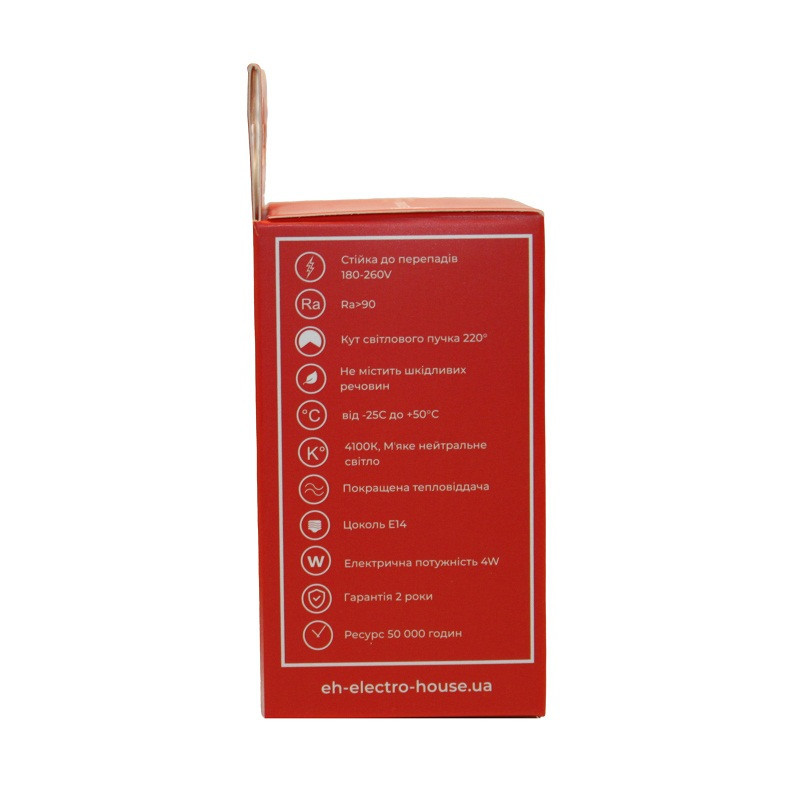 LED лампа R39 4Вт E14 4100К 360 Лм 165-265 В Дніпро - фото 2