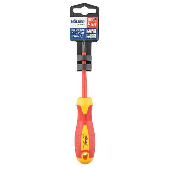 Викрутка Molder хрестова діелектрична VDE 1000В, PH1x80mm Київ