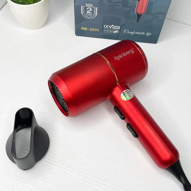 Мощный фен для сушки и укладки волос, Портативный фен для укладки волос с мощным мотором UN-58 Львов - изображение 8