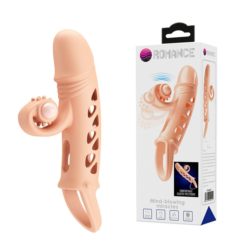 Насадка с вибрацией ROMANCE - Penis sleeve Flesh, MC59 Sex Aura Киев - изображение 2