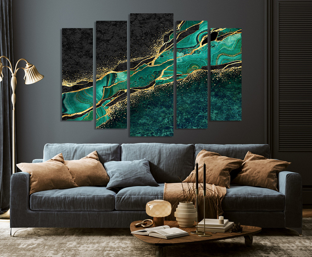 Модульна картина у вітальню/спальню  Флю Арт В зеленому кольорі  LM005_5 Київ - фото 4