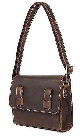 Сумка чоловіча-почтальонка коричнева (Vintage) Київ