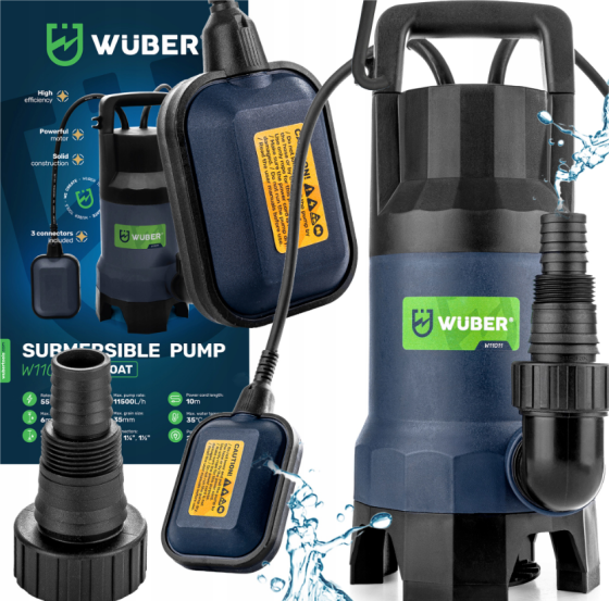 Дренажный насос для грязной и чистой воды Wuber 550Вт 11500л/ч (Польша) Киев