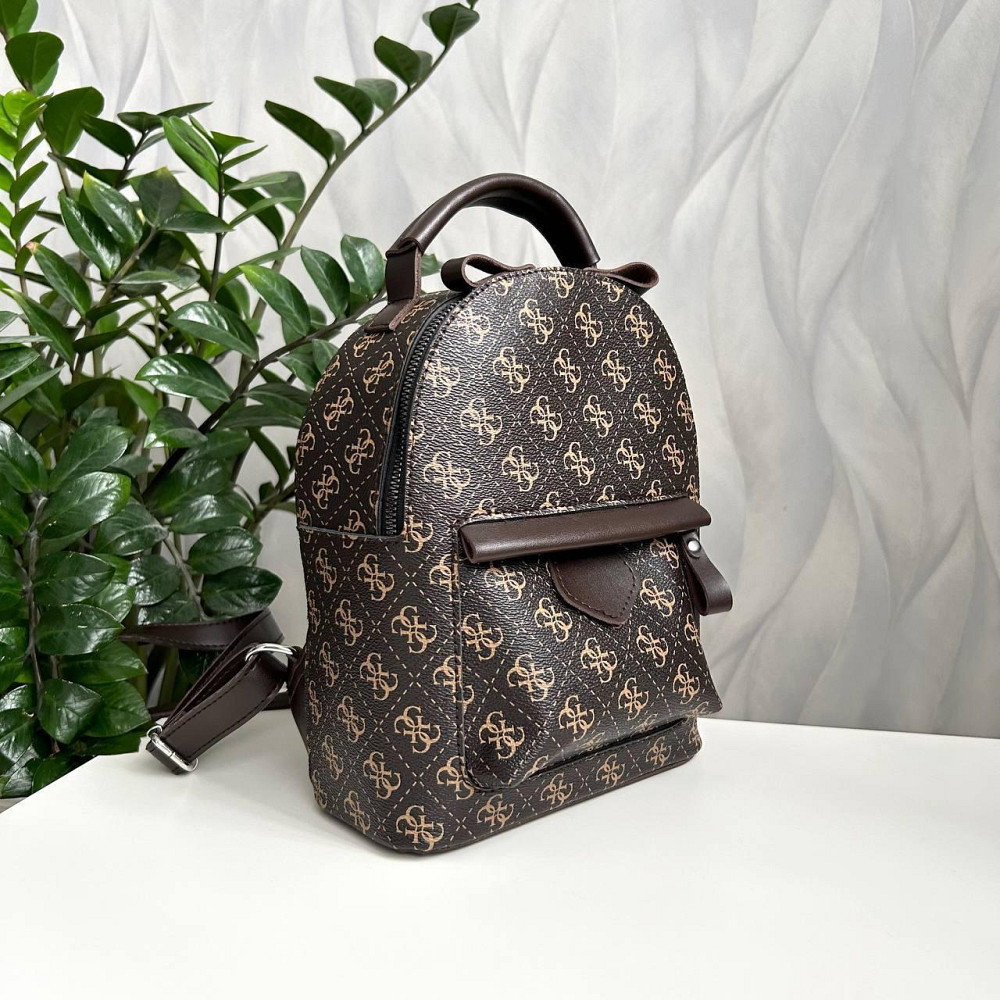 Женский рюкзак классический брендовый. Женский маленький брендовый рюкзак Коричневый 816 Киев - изображение 8