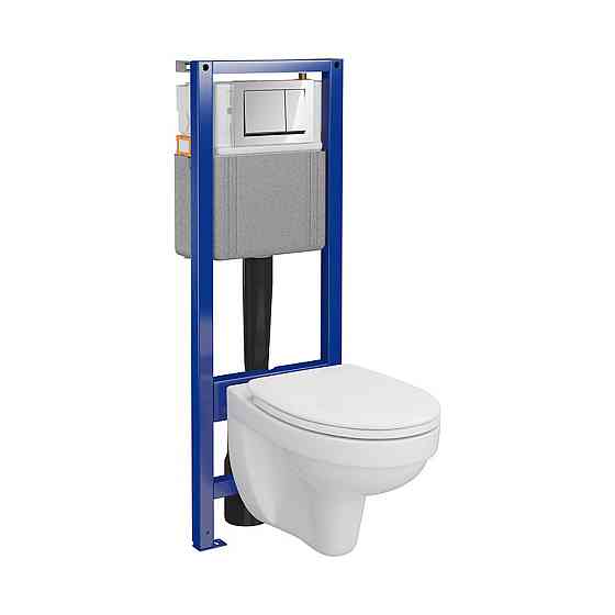 КОМПЛЕКТ С44: ИНСТ СИС-МА SYSTEM 40 MEХАН+ CERSANIA 414 з дюр сид LIFT+ кнопка смыва ENTER II хром (000031134) Киев