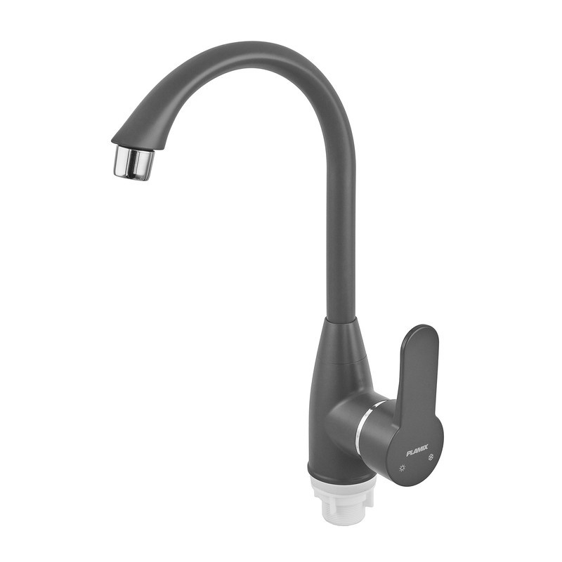 Змішувач для кухні Plamix Mario-011 Graphite (без підведення) (Колір графіт) (PM6099)   ( 21357 ) Харьков - изображение 12