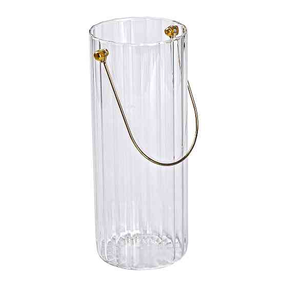 Yiwu Декоративна скляна ваза для квітів з ручкою 29 см HP-1726 Коломия