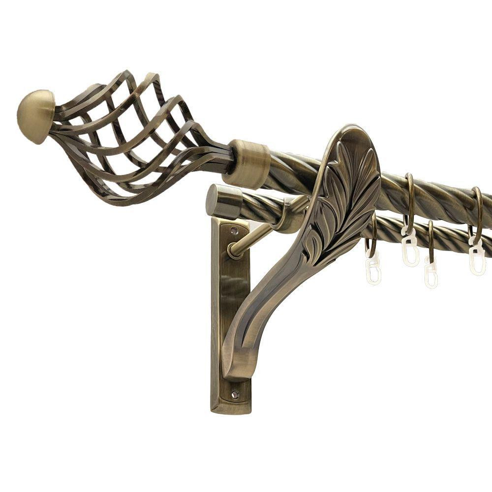 Карниз Orvit Арезо металевий дворядний ретро скручена труба кільце металеве Антик 25\19 мм 300 см Львов - изображение 1