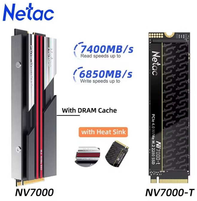 SSD M2 NVMe 1-2 Tb 7300MB/s PCIE 4.0 Netac NV7000 Fanxiang S880 PS5. Харьков - изображение 5
