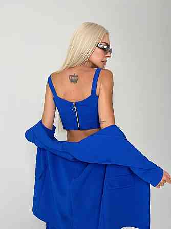 Костюм-трійка з топом "Vanity" оптом I Розпродаж моделі Електрик, 46 Київ