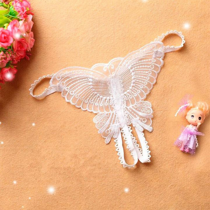 Стринги бабочка - Белый - XS/S/M– Эротическое бельё Винница - изображение 1