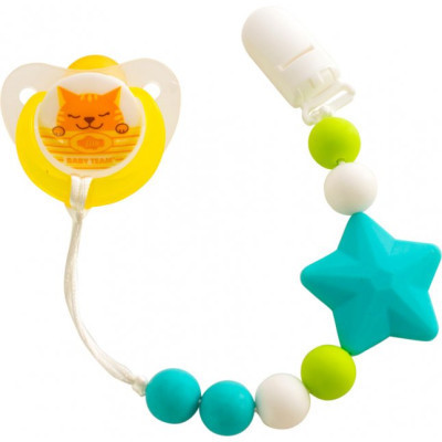 Кліпса для пустушок Baby Team силіконовий (3390_блакитна_зірочка) Вінниця - фото 1