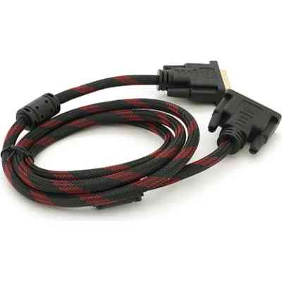 Кабель мультимедійний DVI M to DVI M 1.5m 24+1pin black/red Merlion (YT-DVI(M)/(M)NY/RD-1.5m) Вінниця