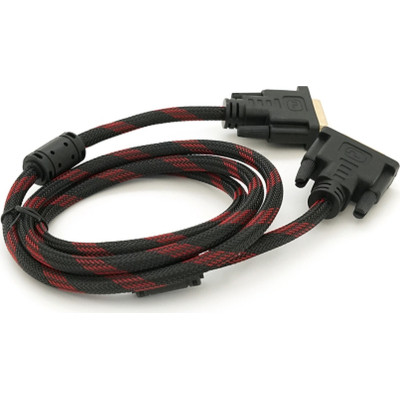 Кабель мультимедийный DVI M to DVI M 1.5m 24+1pin black/red Merlion (YT-DVI(M)/(M)NY/RD-1.5m) Винница - изображение 2