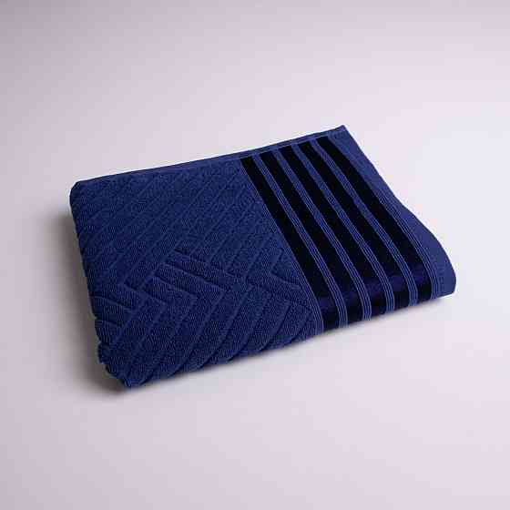 Набор махровых полотенец SOFT 3шт GM Textile 40х70см, 50х90см, 70х140см 500г/м2 (Темно-синий) Сумы