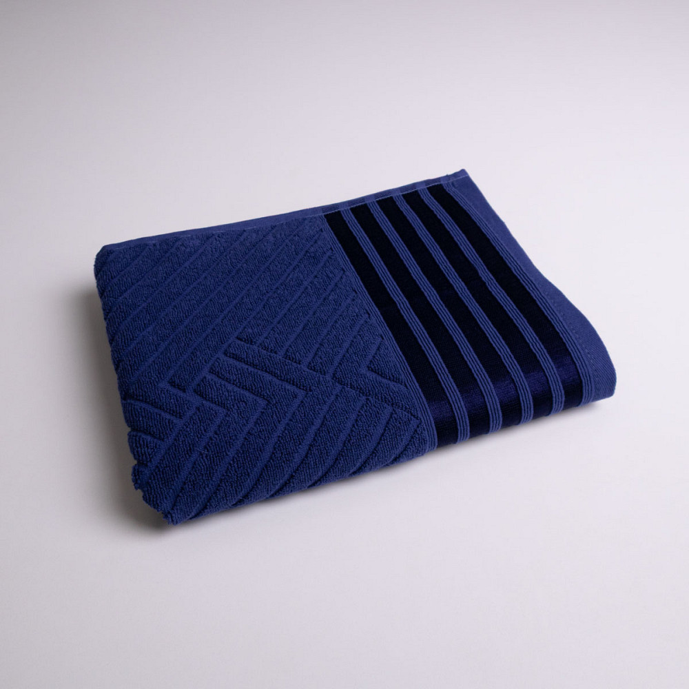 Набор махровых полотенец SOFT 3шт GM Textile 40х70см, 50х90см, 70х140см 500г/м2 (Темно-синий) Сумы - изображение 5
