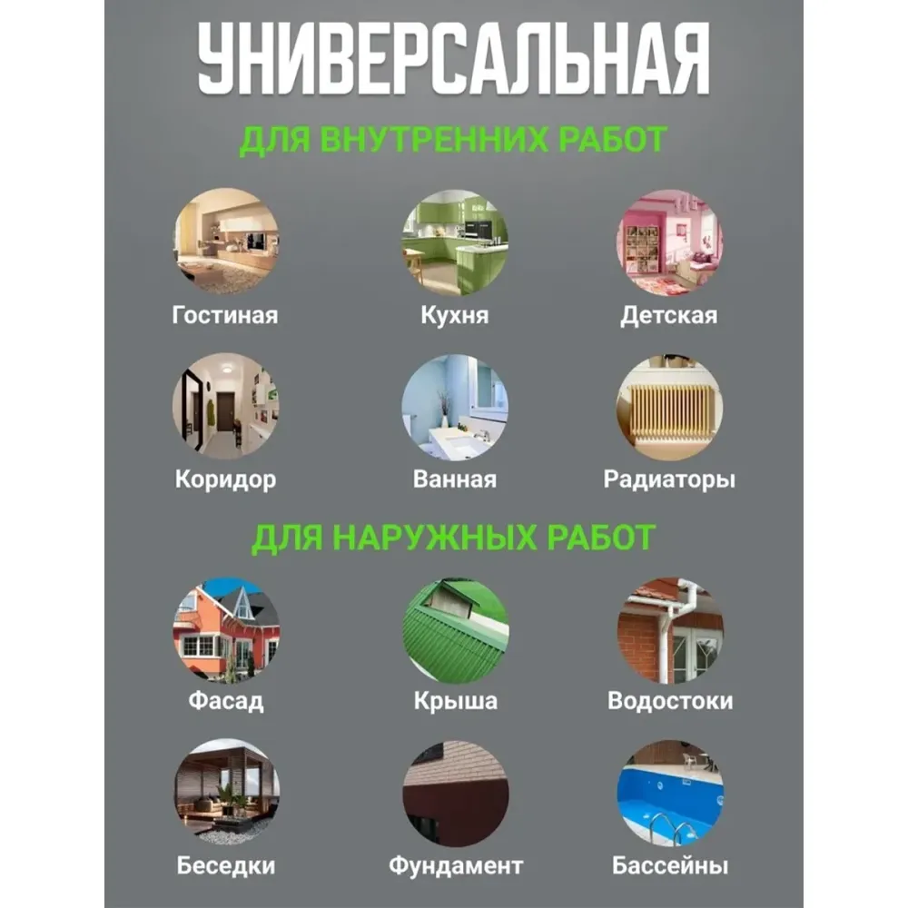 Фарба гумова Зелена надстійка супереластична універсальна емаль «РабберФлекс» SkyLine для будь-яких поверхонь 12 кг Харків - фото 7