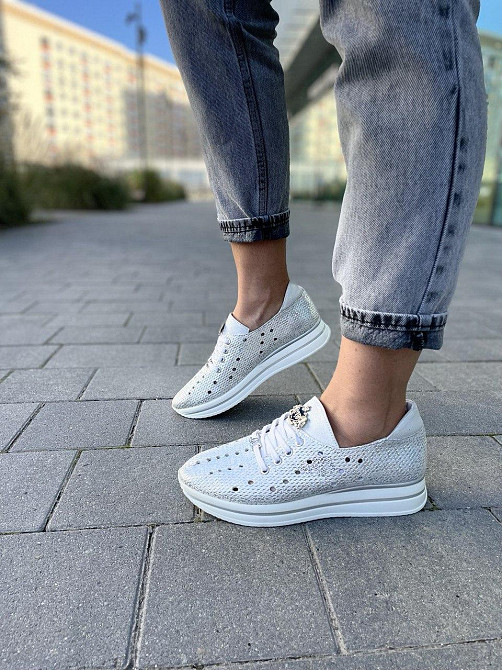 Liya Кросівки жіночі LIYA 106 срібні (весна-літо, шкіра натуральна) (3304) лише 39р. Коломия - фото 9