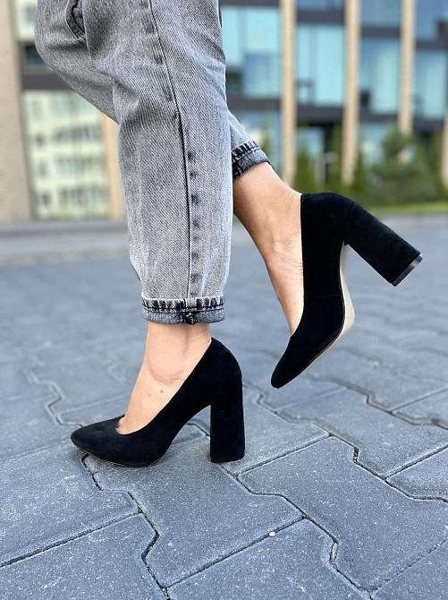 SANTINI Туфлі жіночі SANTINI чорні натуральна замша каблук 10 см 38р.39р.40р. (953571-21) Коломия - фото 6