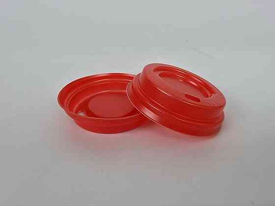 Кришка на склянку паперовий Ф72 (гар) червона Харків (на 180 гофра (Харків)) (100 шт.) Харків