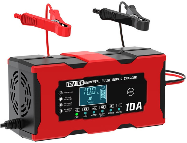 Зарядное устройство XJB1210-2 10A для аккумулятора 12/14.6V (для свинцово-кислотных AGM Гель LiFePO4) импульсное Smart + LCD Киев - изображение 2
