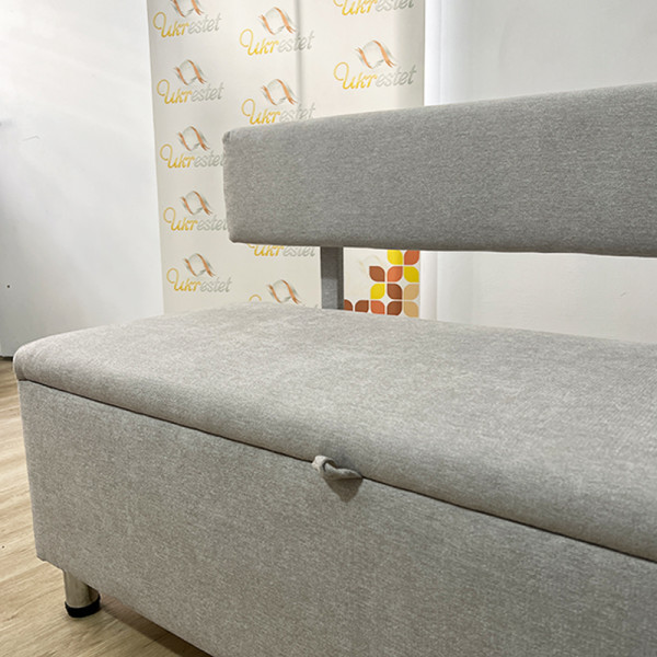 Диван для зони очікування Бассі в тканині з кришкою, 100см Київ - фото 7