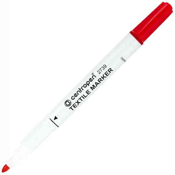 Маркер Centropen Textile 2739 2 мм red (2739/02) Винница