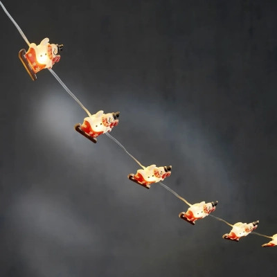 Гирлянда Luca Lighting Сніговик, струна, 1,3 м, класична біла, 10 LED 2AA, таймер (8720967822836) Винница - изображение 1