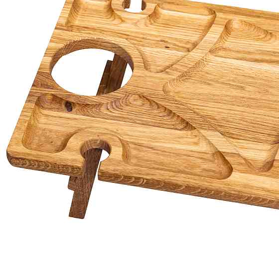 Lugi Винний столик-менажниця з дерева 50×30 см прямокутний на ніжках дуб Коломыя