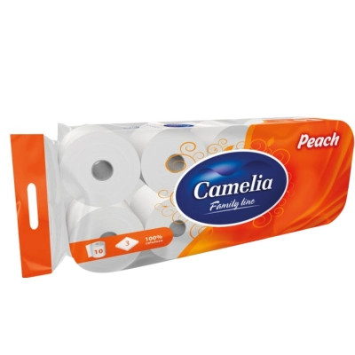 Туалетная бумага Camelia Персик 3 слоя 10 рулонов (8606111248038) Винница - изображение 1