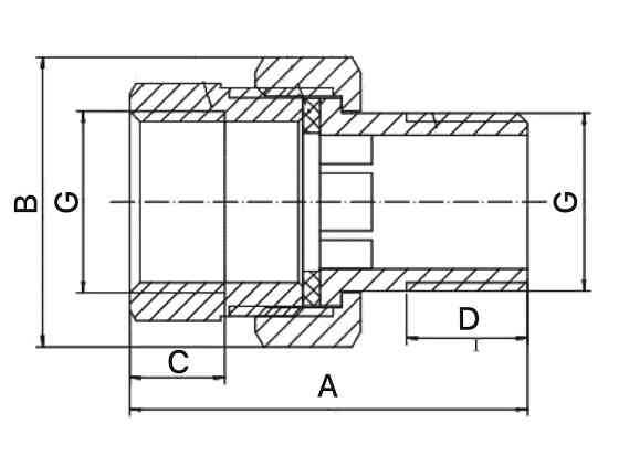 Згін американка прямий EUROPRODUCT EP.0421 - 1/2" (EP6053) Київ