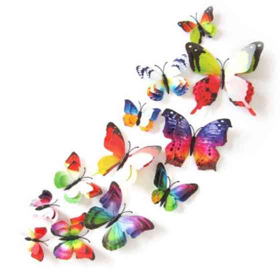 Різнокольорові метелики подвійні - 12шт. Київ