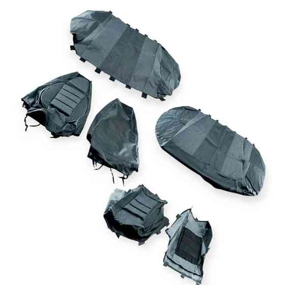 Чохли ваз 2108-21099, 2113-2115 "пілот" сірі шкірозамінник+тканина салону Мукачево