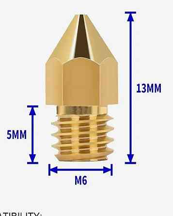 Латунні сопла XMSJ MK8, 0,4 мм, для 3d принтера Київ