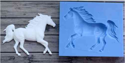 Молд силиконовый Лошадь 75 на 65 мм серый Киев