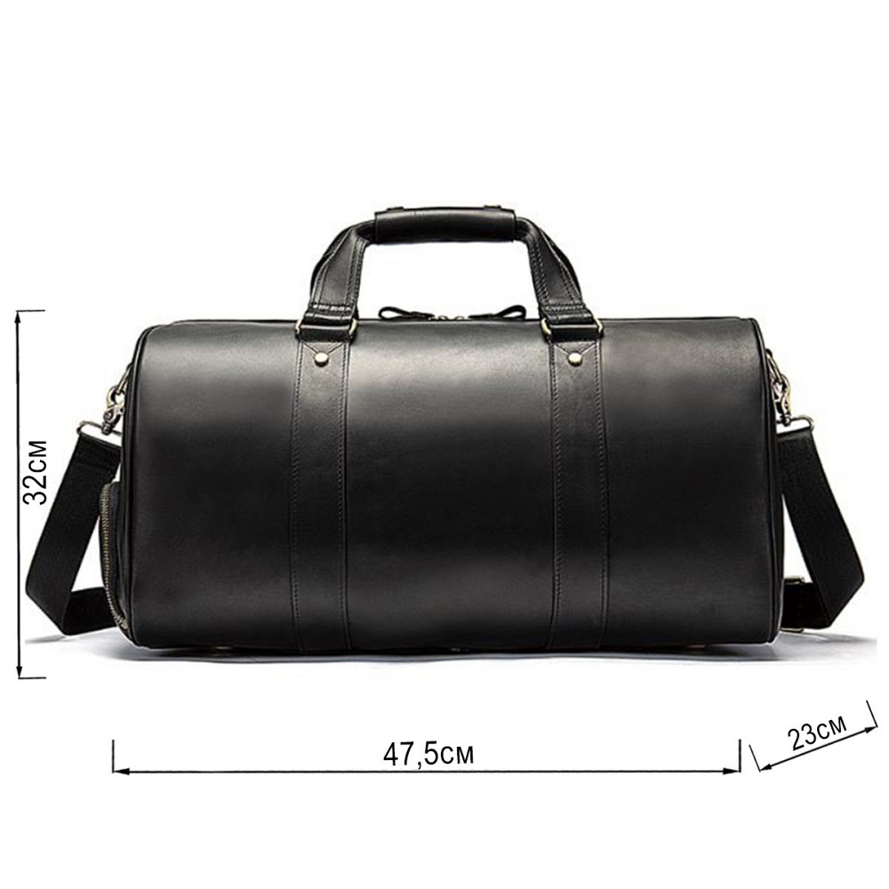 Сумка дорожная мужская кожаная Vintage 14894 Черная Киев - изображение 3